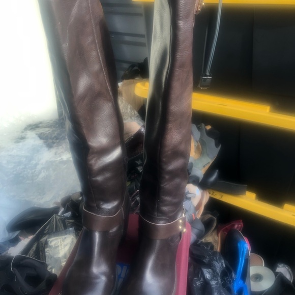 SBICCA of California Brown Leather Ridding side zip boots Size 8.5 - Picture 5 of 14